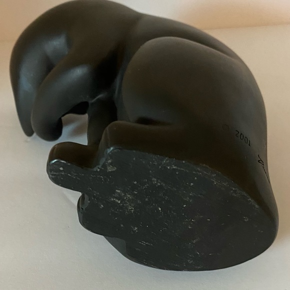Vintage Artist Signed Black Cat Figurine - Picture 6 of 8